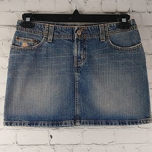 Bike Harbor Denim Mini Skirt 26 Vintage distress